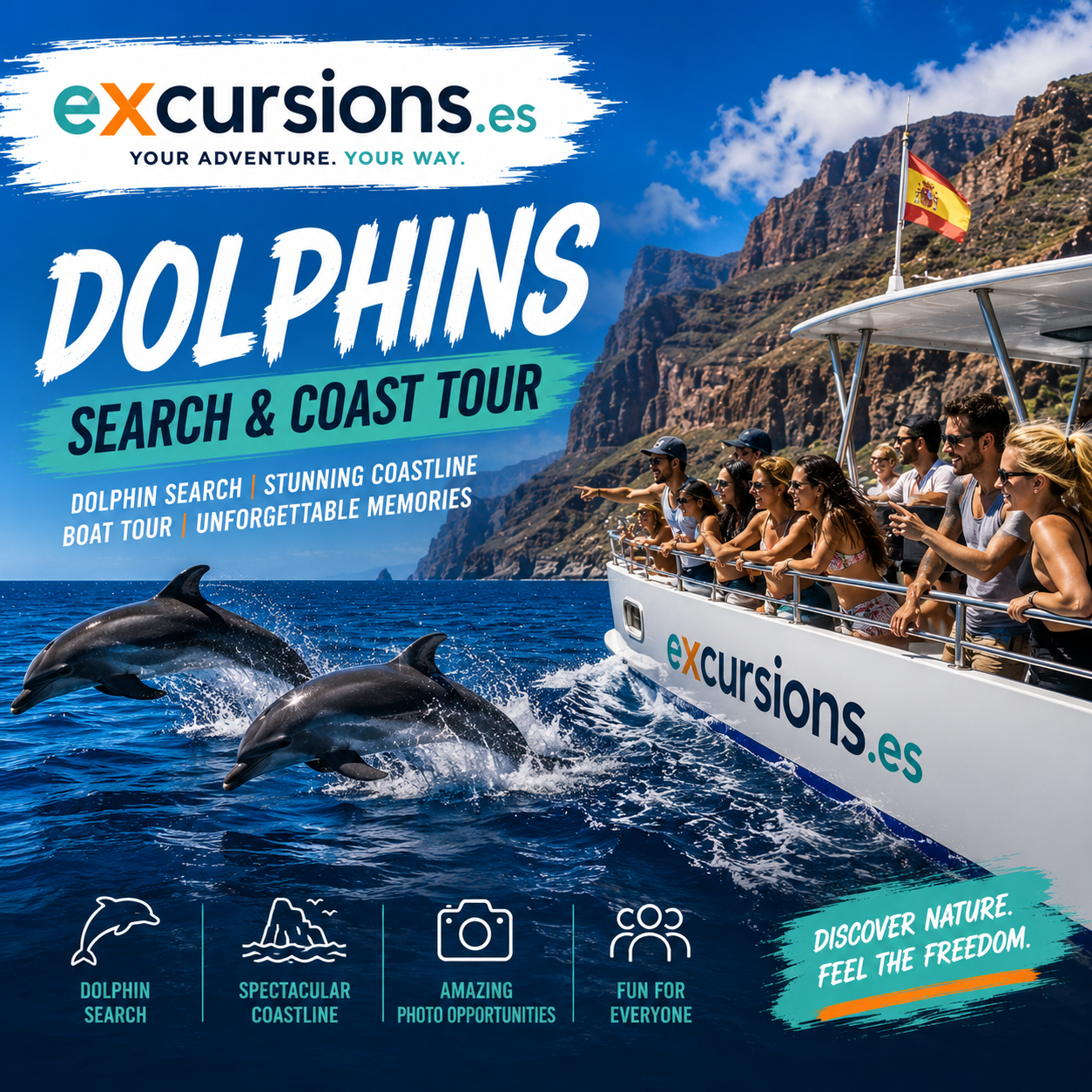 Dolphin search and coast tour