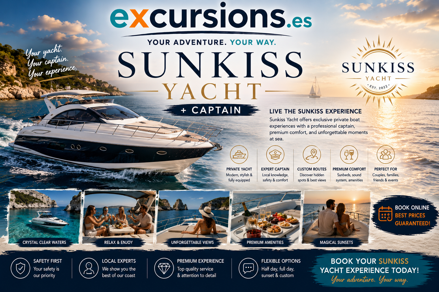 Sunkiss Yacht with Captain